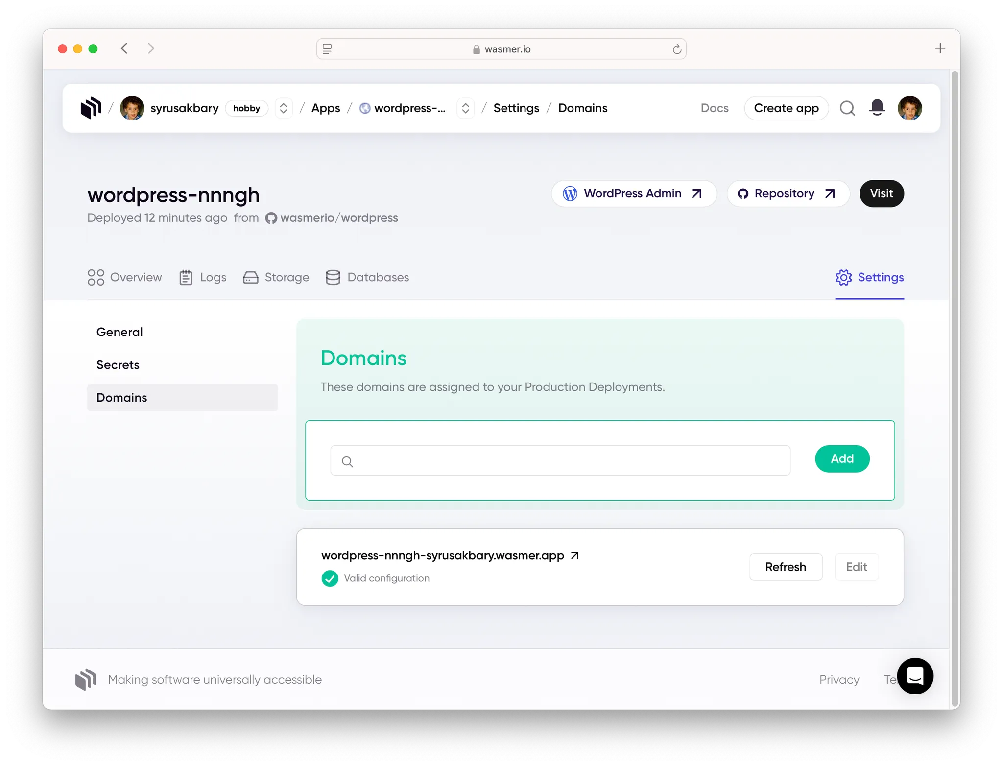 App Domains Overview